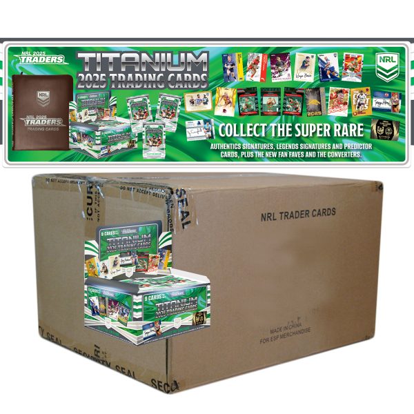 2025 NRL Traders Titanium Hobby - Case (12 Boxes) and Priority Box Combo